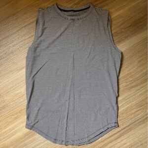 Lululemon Black White Mini Stripe Tank Top Size 6 Medium